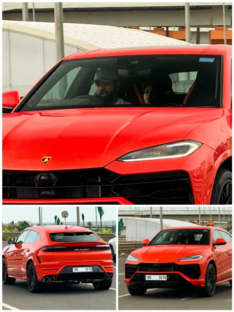 Hitman cruising with his wife in his all-new Lamborghini URUS se🔥.#Hitman #RohitSharma best11.in
