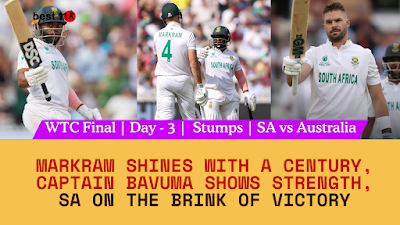 Markram shines with a century, Captain Bavuma shows strength, SA on the brink of victory – Best11.in