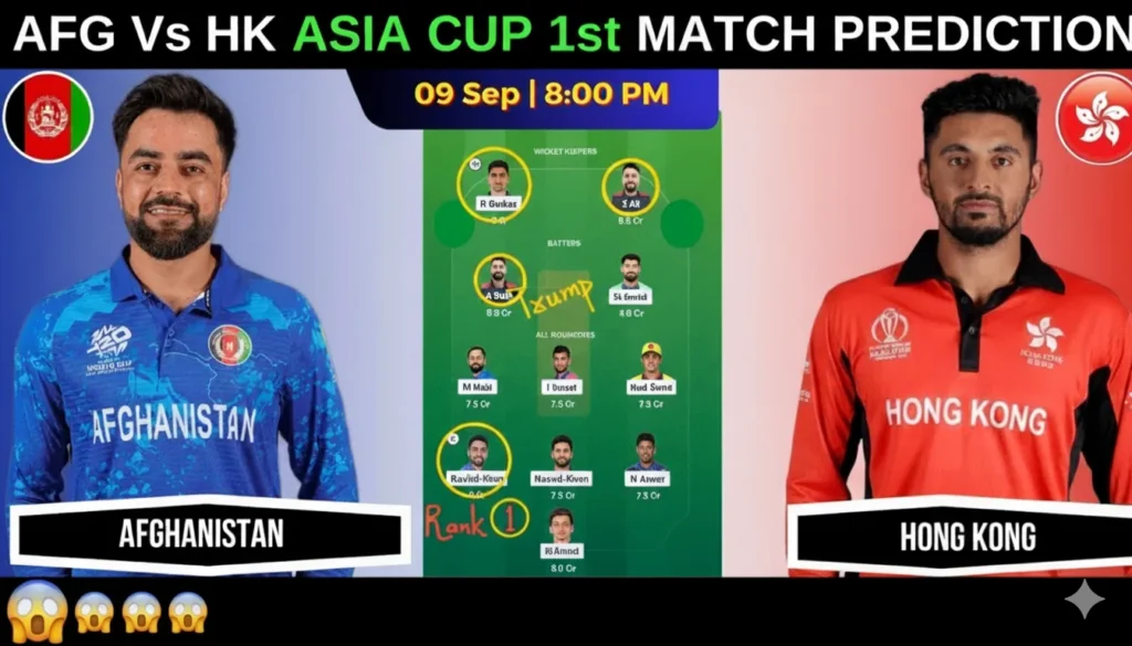 Afghanistan vs Hong Kong Asia Cup 2025 Match Preview, Fantasy Picks & Prediction