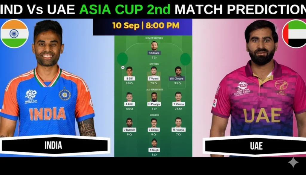 India vs UAE Asia Cup 2025 Match Analysis, Dream11 Prediction & Playing XI
