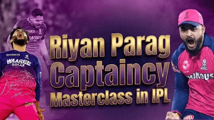Riyan Parag celebrating during IPL match – captaincy masterclass leads Rajasthan Royals to thrilling victory